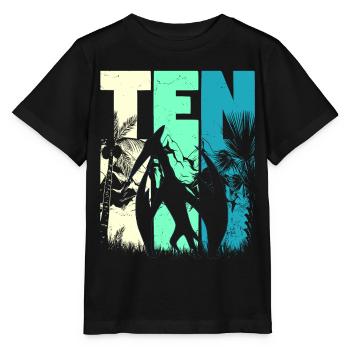 Pterodactyl 10 Years Old Boy 10th Birthday - Stanley/Stella MINI CREATOR Kids’ T-Shirt - black - Front - Mikhail (115cm)