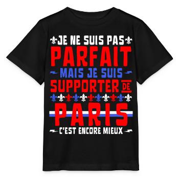 Pas Parfait mais Supporter de Paris - T-shirt bio MINI CREATOR Stanley/Stella Enfant - noir - Devant - Mikhail (115cm)