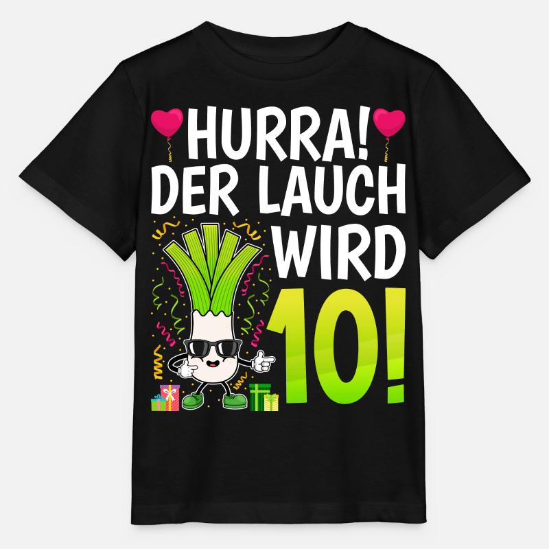 Hurra der Lauch wird 10 - Stanley/Stella Kinder T-Shirt MINI CREATOR  - Schwarz