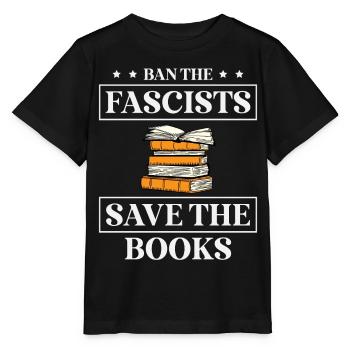 Interdire les fascistes Sauvez les livres Verbotener - T-shirt bio MINI CREATOR Stanley/Stella Enfant - noir - Devant - Mikhail (115cm)
