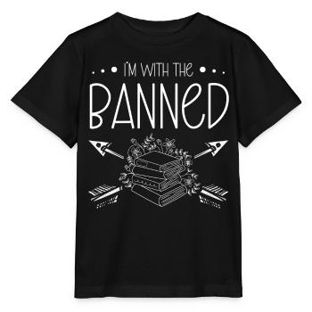 Ich Bin Mit Dem Verbotenen Bücherwurm - Stanley/Stella Kinder T-Shirt MINI CREATOR  - Schwarz - Vorne - Mikhail (115cm)
