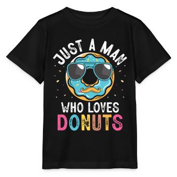 Nur Ein Mann, Der Donuts Liebt Donut Donut - Stanley/Stella Kinder T-Shirt MINI CREATOR  - Schwarz - Vorne - Mikhail (115cm)
