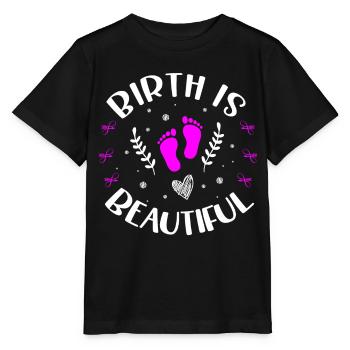 Doula Hebamme Geburt Geburt Schwangerschaft - Stanley/Stella Kinder T-Shirt MINI CREATOR  - Schwarz - Vorne - Mikhail (115cm)