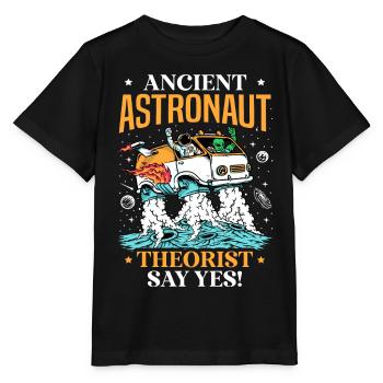 Old astronaut theorist says yes - Stanley/Stella MINI CREATOR Kids’ T-Shirt - black - Front - Mikhail (115cm)
