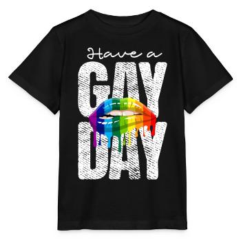 Have a gay day gay sexual - Stanley/Stella MINI CREATOR Kids’ T-Shirt - black - Front - Mikhail (115cm)