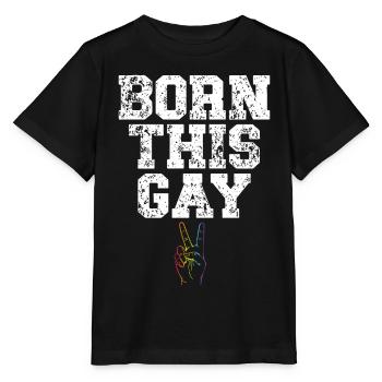 Born This Gay Sexual Diversity Gay - Stanley/Stella MINI CREATOR Kids’ T-Shirt - black - Front - Mikhail (115cm)