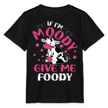 Wenn Ich Launisch Bin, Gib Mir Foody Animal Cow - Stanley/Stella Kinder T-Shirt MINI CREATOR  - Schwarz - Vorne - Mikhail (115cm)