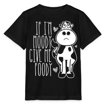 Wenn Ich Launisch Bin, Gib Mir Foody Animal Cow - Stanley/Stella Kinder T-Shirt MINI CREATOR  - Schwarz - Vorne - Mikhail (115cm)