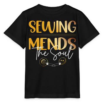 Nähen, Flicken, Die Seele, Kanalisation, Quilten, - Stanley/Stella Kinder T-Shirt MINI CREATOR  - Schwarz - Vorne - Mikhail (115cm)