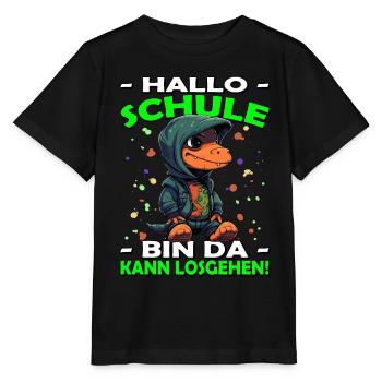 Hallo Schule | Schulanfang | Einschulung - Stanley/Stella Kinder T-Shirt MINI CREATOR  - Schwarz - Vorne - Mikhail (115cm)