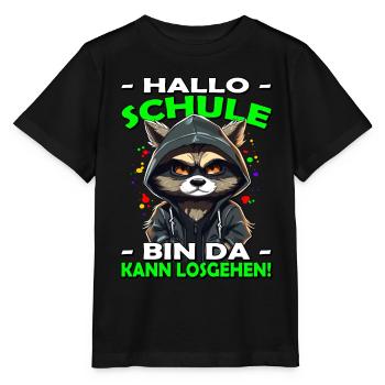 Hallo Schule | Schulanfang | Einschulung - Stanley/Stella Kinder T-Shirt MINI CREATOR  - Schwarz - Vorne - Mikhail (115cm)