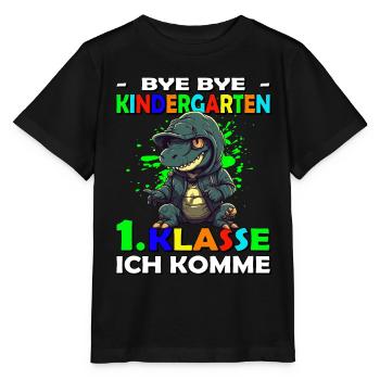 Bye Kindergarten | Schulanfang | Einschulung - Stanley/Stella Kinder T-Shirt MINI CREATOR  - Schwarz - Vorne - Mikhail (115cm)