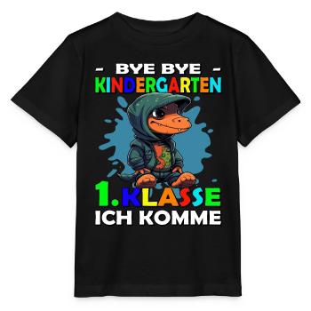 Bye Kindergarten | Schulanfang | Einschulung - Stanley/Stella Kinder T-Shirt MINI CREATOR  - Schwarz - Vorne - Mikhail (115cm)