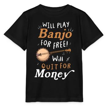 Chemises Banjo Pour Hommes Bluegrass Appalachia Folk - T-shirt bio MINI CREATOR Stanley/Stella Enfant - noir - Devant - Mikhail (115cm)