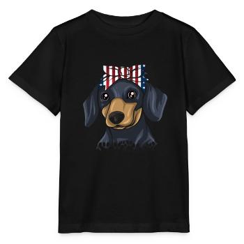 Dachshund Gift Dixie Viennese Doxie Dachshund - Stanley/Stella MINI CREATOR Kids’ T-Shirt - black - Front - Mikhail (115cm)