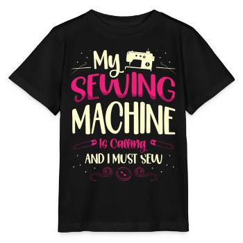 couture, couture, couture, courtepointe, couturière, couture, couture - T-shirt bio MINI CREATOR Stanley/Stella Enfant - noir - Devant - Mikhail (115cm)