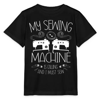 couture, couture, couture, courtepointe, couturière, couture, couture - T-shirt bio MINI CREATOR Stanley/Stella Enfant - noir - Devant - Mikhail (115cm)