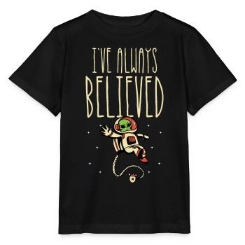 J’ai toujours cru extraterrestre - T-shirt bio MINI CREATOR Stanley/Stella Enfant - noir - Devant - Mikhail (115cm)