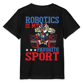 Amateur de robotique ingénieur robot sportif préféré - T-shirt bio MINI CREATOR Stanley/Stella Enfant - noir - Devant - Mikhail (115cm)