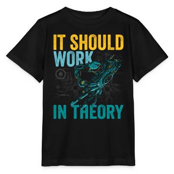 Robotik-liebhaber Es Sollte In Der Theorie - Stanley/Stella Kinder T-Shirt MINI CREATOR  - Schwarz - Vorne - Mikhail (115cm)
