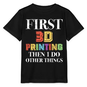 D’abord l’impression 3D, puis je fais d’autres choses buse - T-shirt bio MINI CREATOR Stanley/Stella Enfant - noir - Devant - Mikhail (115cm)