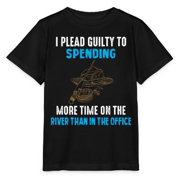 Fly Fishing Guilty of Spending More Time River - Stanley/Stella Kinder T-Shirt MINI CREATOR  - Schwarz - Vorne - Mikhail (115cm)