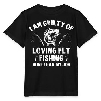 Funny Fly Fishing - Love Fly Fishing More Than My - Stanley/Stella Kinder T-Shirt MINI CREATOR  - Schwarz - Vorne - Mikhail (115cm)