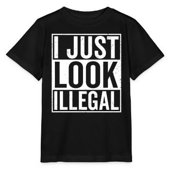 I watch illegal pro immigration - Stanley/Stella MINI CREATOR Kids’ T-Shirt - black - Front - Mikhail (115cm)
