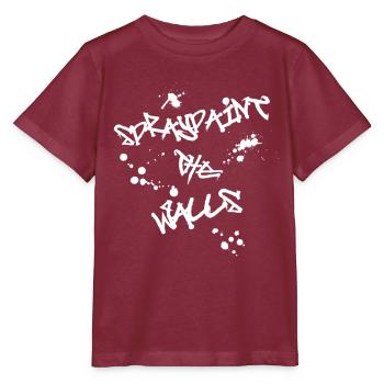 Spraypaint The Walls - Stanley/Stella Kinder T-Shirt MINI CREATOR  - Burgunderrot - Vorne - Kain (125cm)