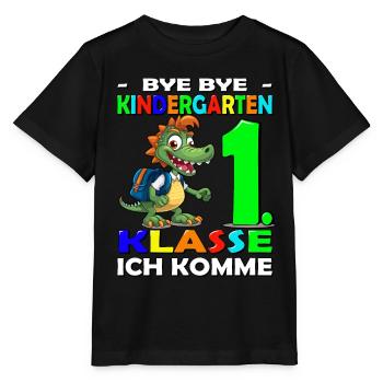 Bye Kindergarten | Schulanfang | Einschulung - Stanley/Stella Kinder T-Shirt MINI CREATOR  - Schwarz - Vorne - Mikhail (115cm)