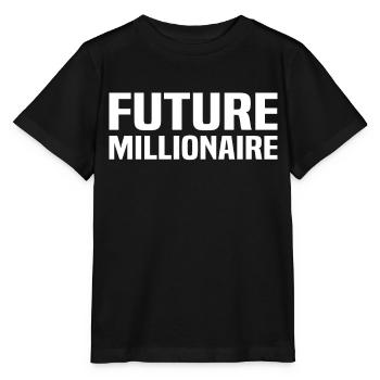 Stock Market Investment Banker - Future Millionair - Stanley/Stella Kinder T-Shirt MINI CREATOR  - Schwarz - Vorne - Mikhail (115cm)