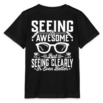 Ophtalmologiste ophtalmologiste ophtométriste vision claire ophtalmologie - T-shirt bio MINI CREATOR Stanley/Stella Enfant - noir - Devant - Mikhail (115cm)