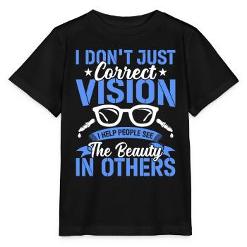 Ophtalmologiste Vision correcte Opticien - T-shirt bio MINI CREATOR Stanley/Stella Enfant - noir - Devant - Mikhail (115cm)