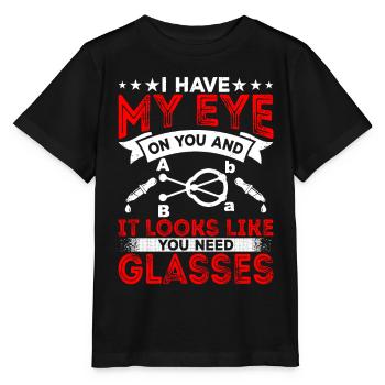 Ophtalmologiste Vous avez besoin de lunettes, opticien, - T-shirt bio MINI CREATOR Stanley/Stella Enfant - noir - Devant - Mikhail (115cm)