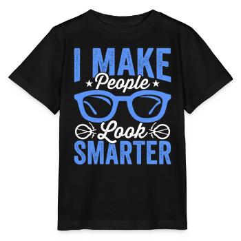Ophtalmologiste Je fais paraître les gens plus intelligents - T-shirt bio MINI CREATOR Stanley/Stella Enfant - noir - Devant - Mikhail (115cm)