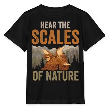 Amoureux des écailles de la nature pangolins - T-shirt bio MINI CREATOR Stanley/Stella Enfant - noir - Devant - Mikhail (115cm)