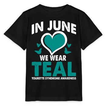 In June we wear the teal - Stanley/Stella MINI CREATOR Kids’ T-Shirt - black - Front - Mikhail (115cm)