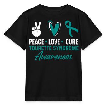 Peace Love Cure - Stanley/Stella MINI CREATOR Kids’ T-Shirt - black - Front - Mikhail (115cm)