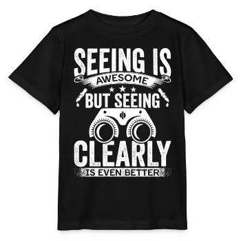 Ophtalmologiste ophtalmologiste ophtométriste vision claire ophtalmologie - T-shirt bio MINI CREATOR Stanley/Stella Enfant - noir - Devant - Mikhail (115cm)