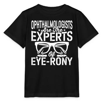 Ophtalmologiste Experts de l’ophtalmologiste optométriste - T-shirt bio MINI CREATOR Stanley/Stella Enfant - noir - Devant - Mikhail (115cm)