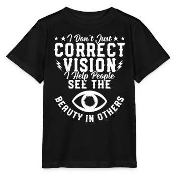 Ophtalmologiste Vision correcte Optométriste - T-shirt bio MINI CREATOR Stanley/Stella Enfant - noir - Devant - Mikhail (115cm)