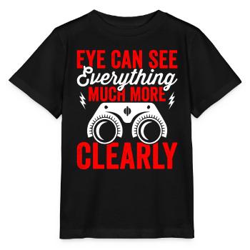 L’ophtalmologiste peut tout voir, optométriste, - T-shirt bio MINI CREATOR Stanley/Stella Enfant - noir - Devant - Mikhail (115cm)