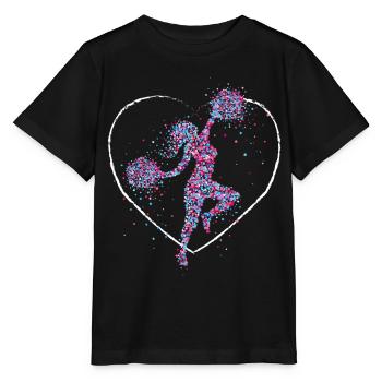 Cheerleading Gymnastics Football Cheerleader - Stanley/Stella MINI CREATOR Kids’ T-Shirt - black - Front - Mikhail (115cm)