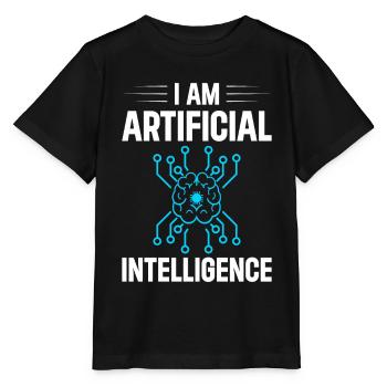 Je suis l’intelligence artificielle - T-shirt bio MINI CREATOR Stanley/Stella Enfant - noir - Devant - Mikhail (115cm)