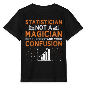 Statistik Datenanalyse Beruf Statistiker - Stanley/Stella Kinder T-Shirt MINI CREATOR  - Schwarz - Vorne - Mikhail (115cm)