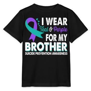 Wear teal and purple to her - Stanley/Stella MINI CREATOR Kids’ T-Shirt - black - Front - Mikhail (115cm)