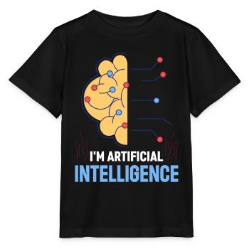 Je suis l’intelligence artificielle - T-shirt bio MINI CREATOR Stanley/Stella Enfant - noir - Devant - Mikhail (115cm)