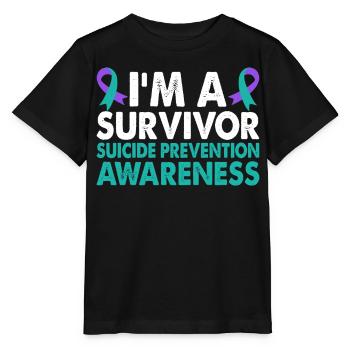 Mois de la sensibilisation à la prévention du suicide pour - T-shirt bio MINI CREATOR Stanley/Stella Enfant - noir - Devant - Mikhail (115cm)