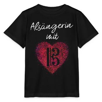 Altschlüssel Chor Musik Alt Sängerin Musikerin - Stanley/Stella Kinder T-Shirt MINI CREATOR  - Schwarz - Vorne - Mikhail (115cm)