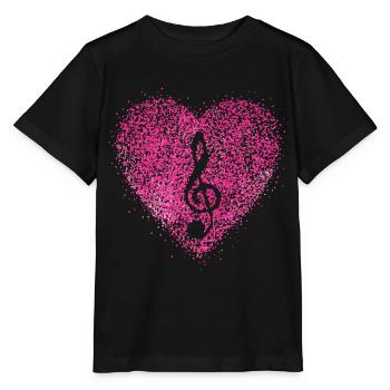 Treble clef, soprano, orchestra, musician teacher - Stanley/Stella MINI CREATOR Kids’ T-Shirt - black - Front - Mikhail (115cm)